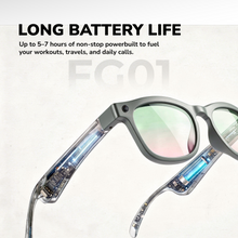 STRVO G-01 Smart Audio Glasses with 2K Camera, Bluetooth, Photochromic Lenses, AI Assistant & Touch Controls - Curved Design for Everyday Wear